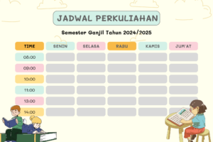 Putih llustrasi Jadwal Pelajaran Class Schedule