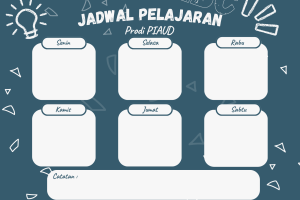 Putih Abu-Abu Doodle Jadwal Pelajaran Kelas Flyer Dokumen A4